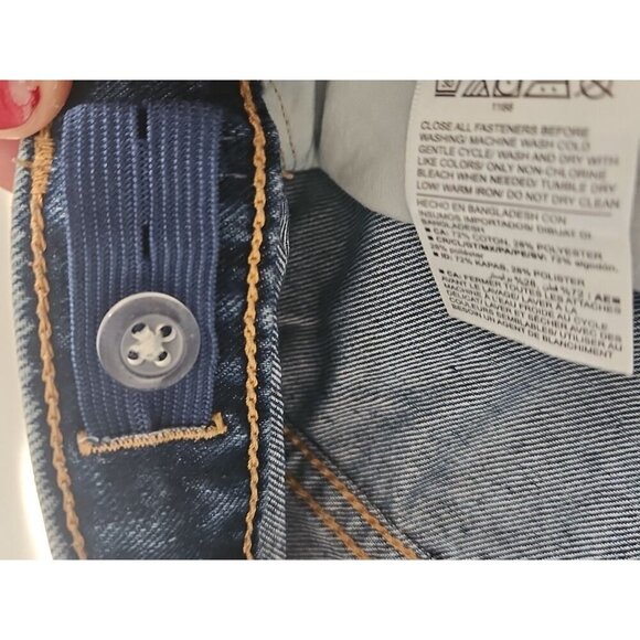 Old Navy Girls Sky High Adjustable Waist 20 Plus Medium Wash Denim Cutoff Short - Picture 5 of 6